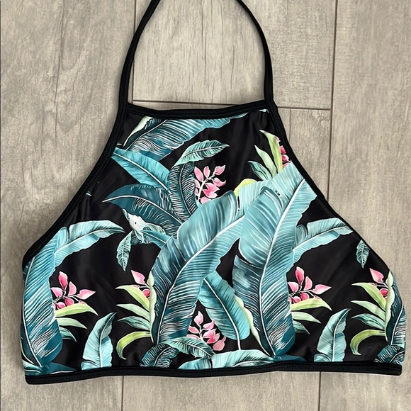 CUPSHE Tropical Leaf Print Swimsuit Bikini Set, Size L - Picture 2 of 9